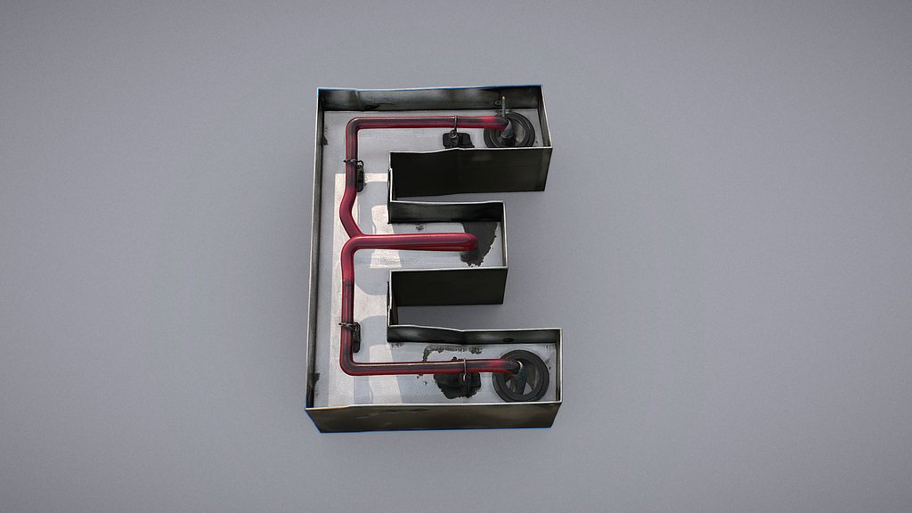 Vintage Neon Letter E