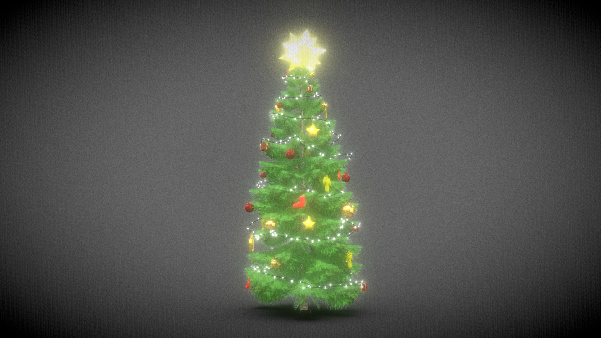 3D model City Christmas Tree (13 meter) - This is a 3D model of the City Christmas Tree (13 meter). The 3D model is about a christmas tree with lights.