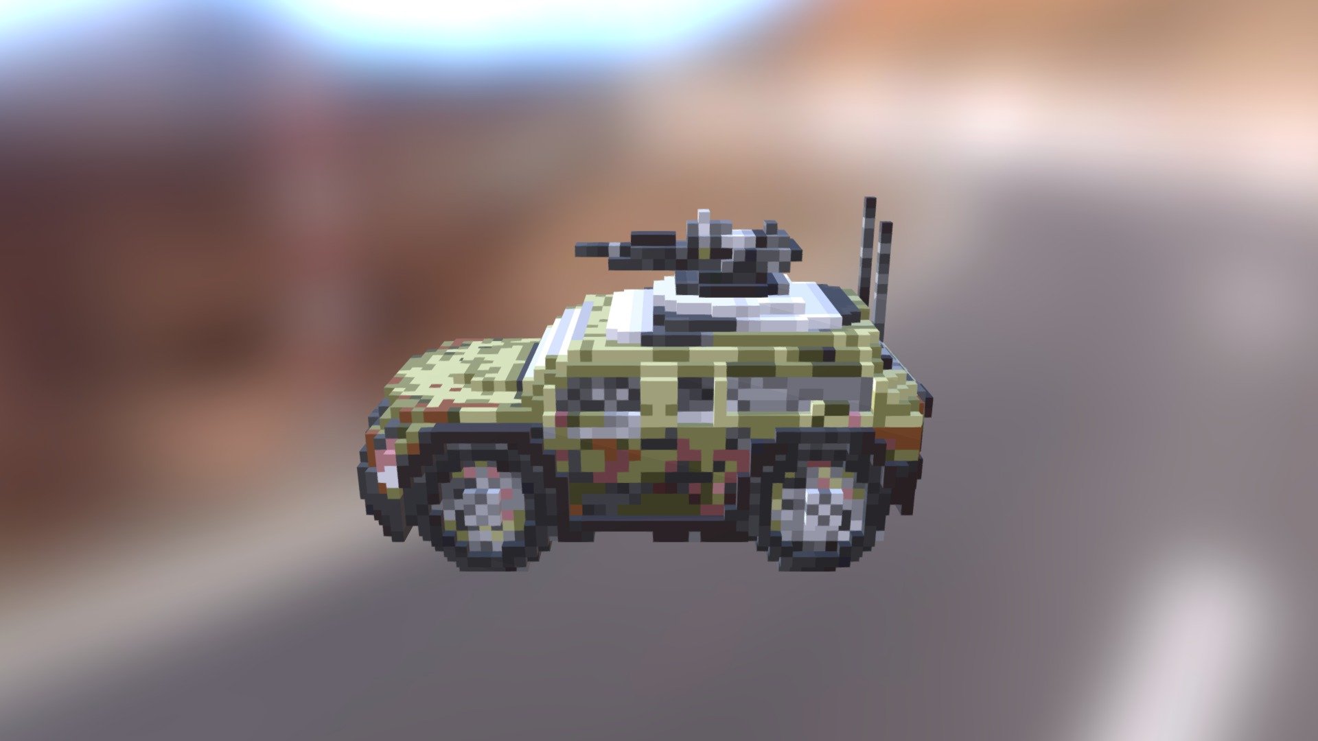 Assualt SUV Voxel — Sketchfab embed 3D viewer