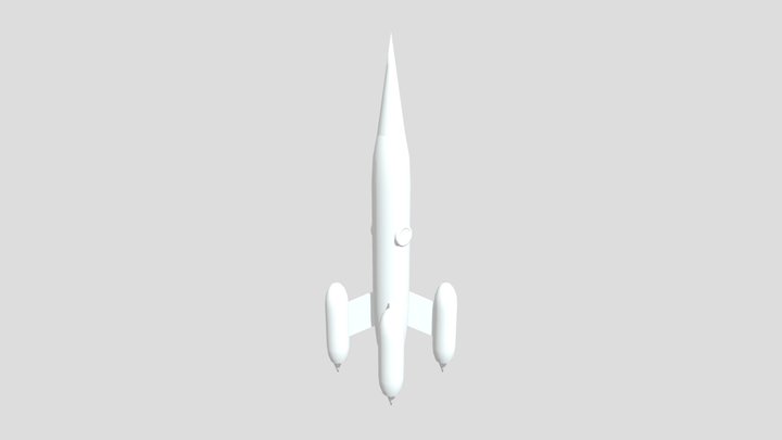 Retro rocket 3D Model