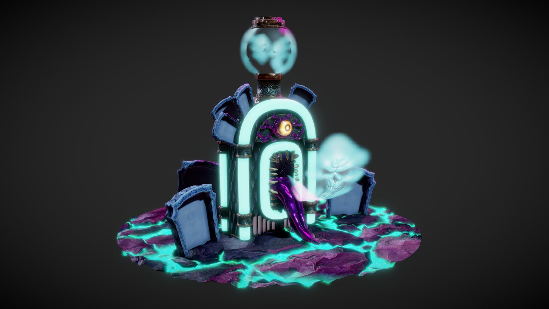 3D model Soul Giving Jukebox - This is a 3D model of the Soul Giving Jukebox. The 3D model is about a robot with a light saber.