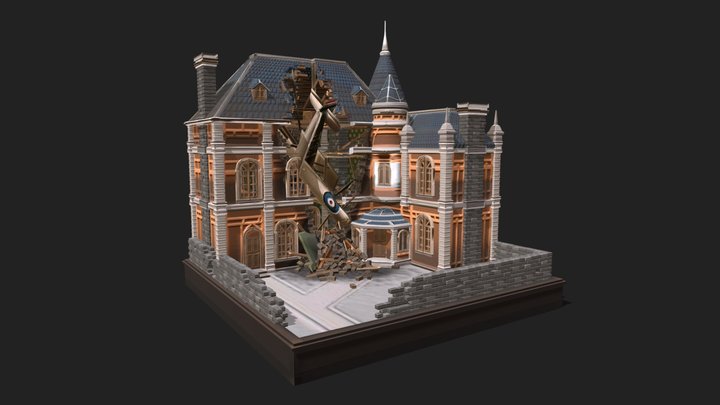 CrashedMansionCubicle_TomDorpmans 3D Model