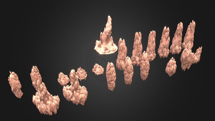 Termite Mound Pack (21 variations) 3D Model