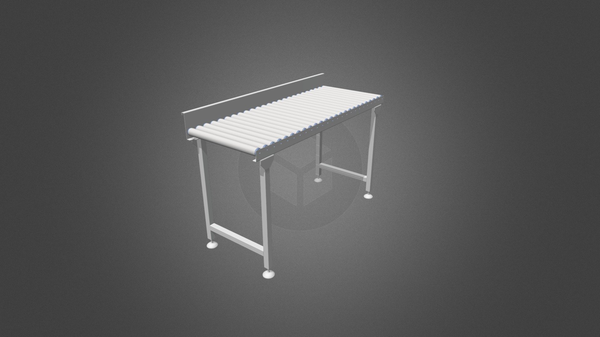 the non-driven roller conveyor — Sketchfab embed 3D viewer