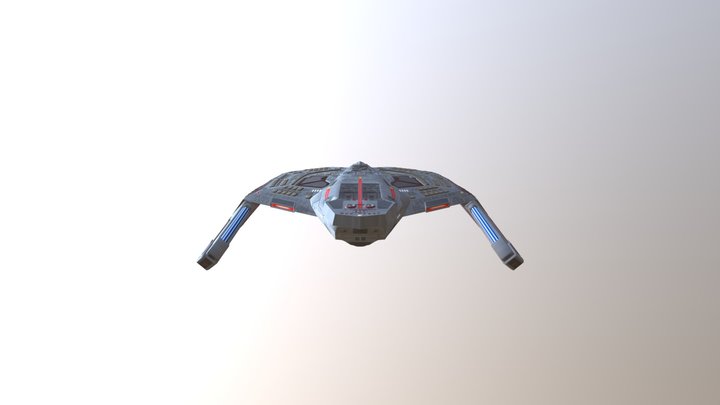 Saber Class Starship 3D Model