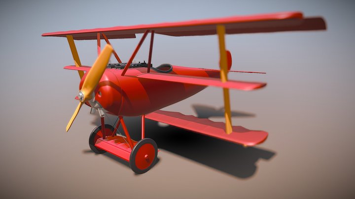 Fokker Dr1 Triplane 3D Model
