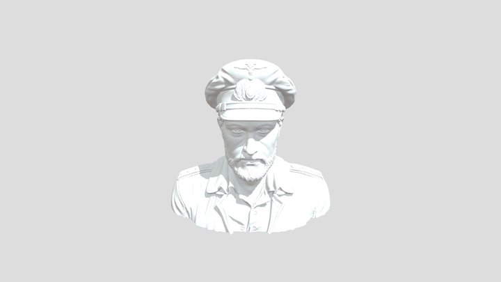 U-Boat Commander Bust 3D Model