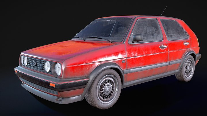 Volkswagen Golf GT 1987 3D Model