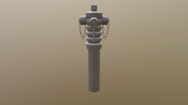 Highpoly Hydrant 3D Model