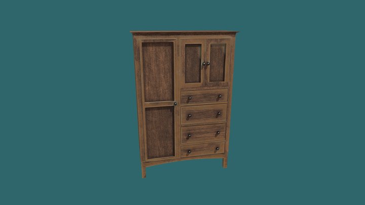Old Wardrobe 3D Model