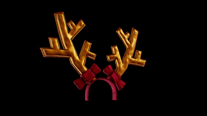 Reindeer Horns 3D Model