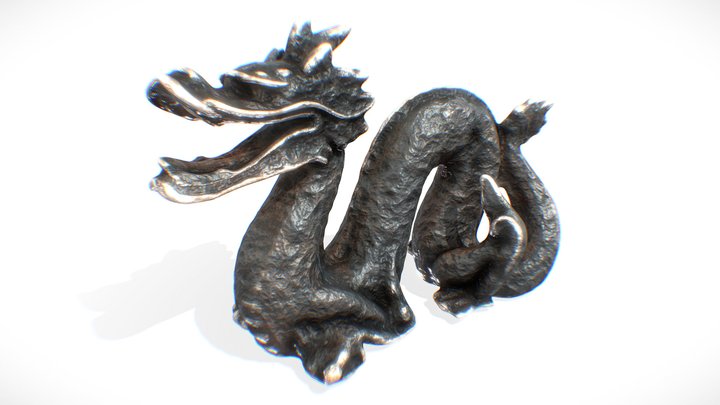 Dragon statue - Rusty metal - Estatua oxidada 3D Model