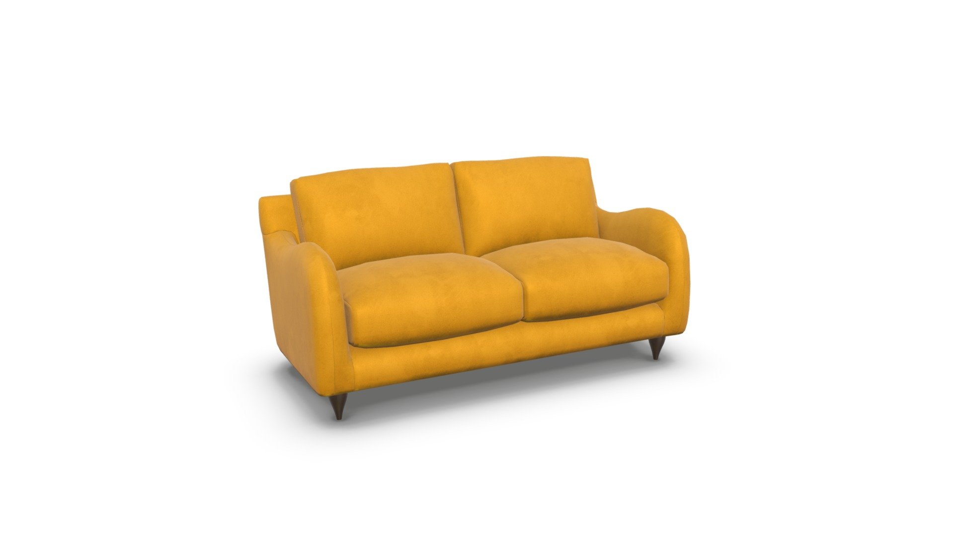 Sofia 2 Seater Sofa, Plush Turmeric Velvet