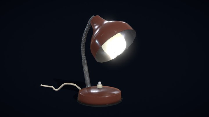 Realistic Vintage Lamp 3D Model