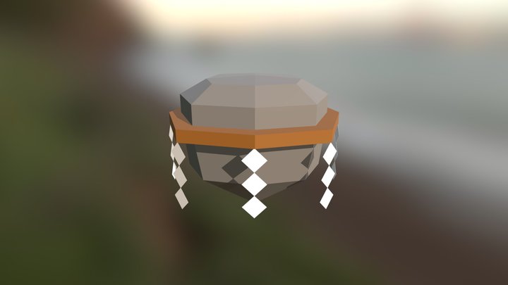 Low-Poly Touhou Keystone 3D Model