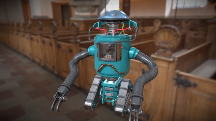 styalized robot 3D Model