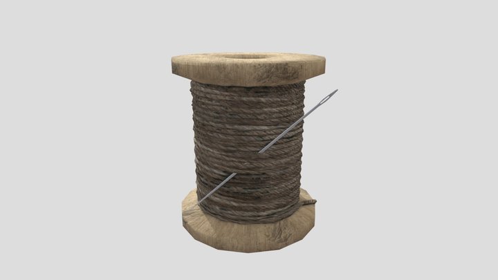 Thread with needle 3D Model