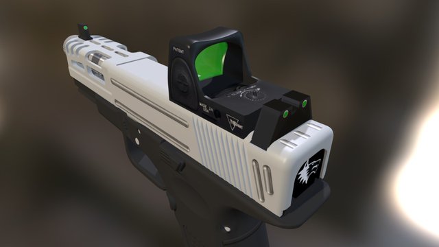 TWC - Slide Pattern7 - Alpha Wolf Silver - RMR 3D Model