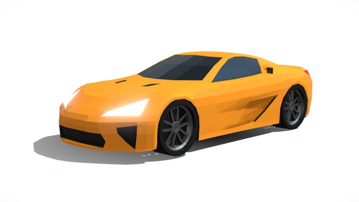 Low Poly Lexus LFA 3D Model