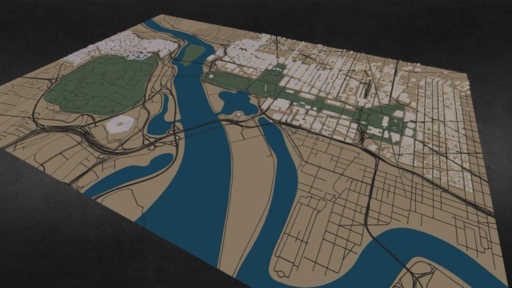 Washington DC Cityscape 3D Model