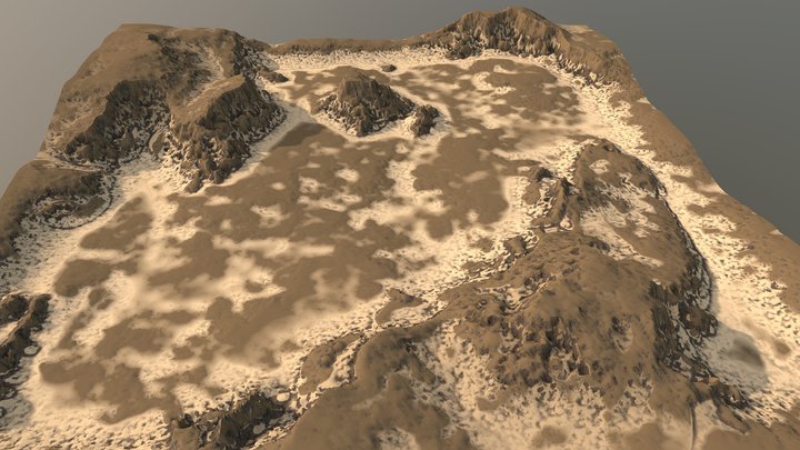 FREE - Dry Sand Terrain 3D Model
