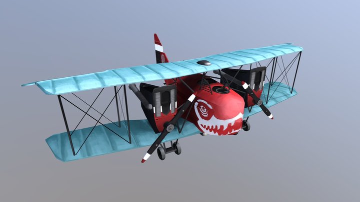 WW1 Stylized Bomber Plane - AEG G.IV 3D Model