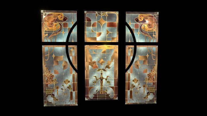 Jama Jam November: Glass Window 3D Model