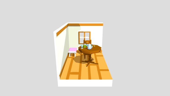 tea party setting 3D Model