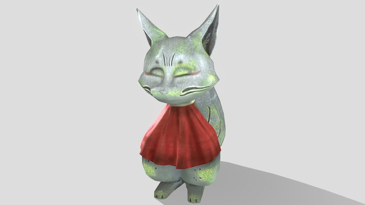 Fox Statue Prop for Student Portfolio 3D Model