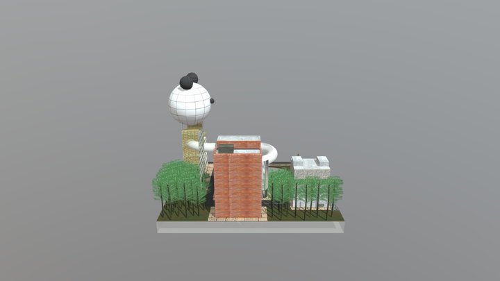 Diorama 2 - Ville panda 3D Model