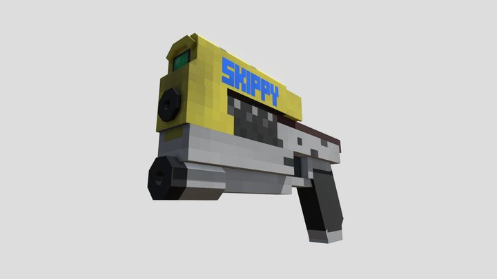 Skippy minecraft pistol 3D Model