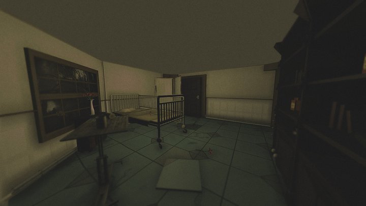 Horror Hospital Room 3D Model