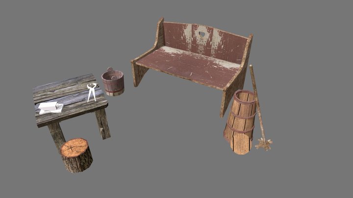 SM_5props 3D Model