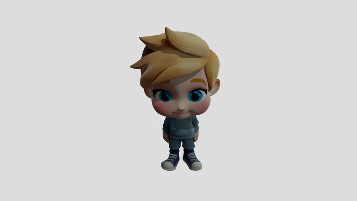 CUTE 3D CARTOON KID MODEL 3D Model