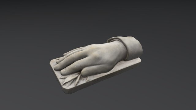 Cast of King Carol I's right hand 3D Model