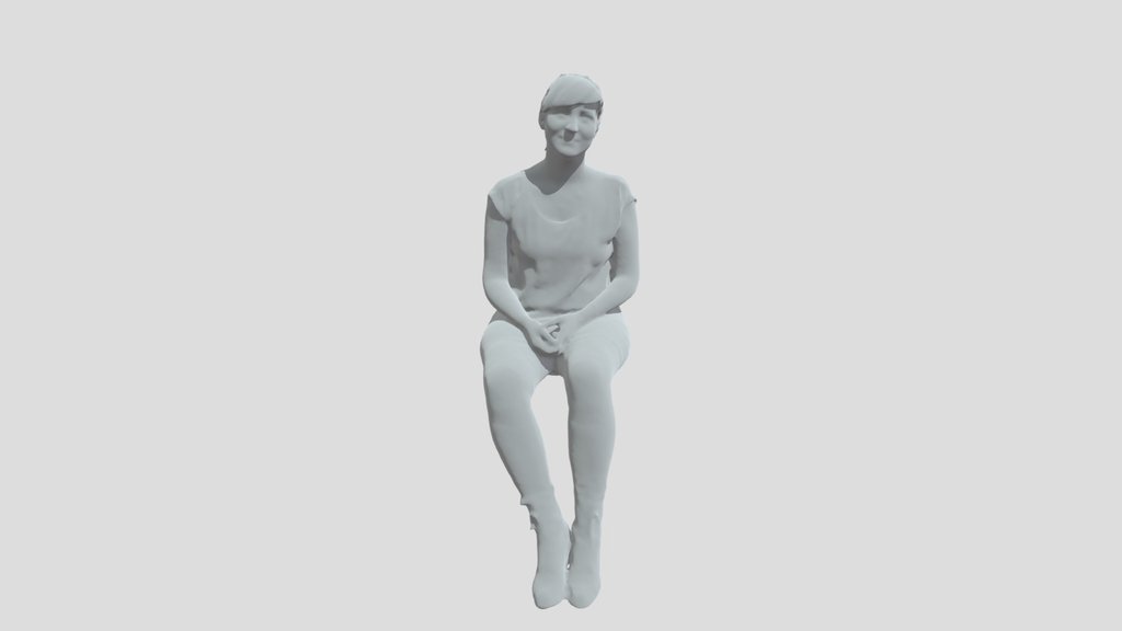 3d Soul Sitting Young Woman Petra
