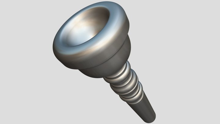 Amati-Kraslice A51 large-shank bugle mouthpiece 3D Model