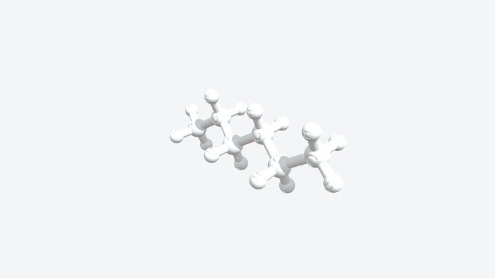 Hexane 3D Molecular Model — CAS 110-54-3