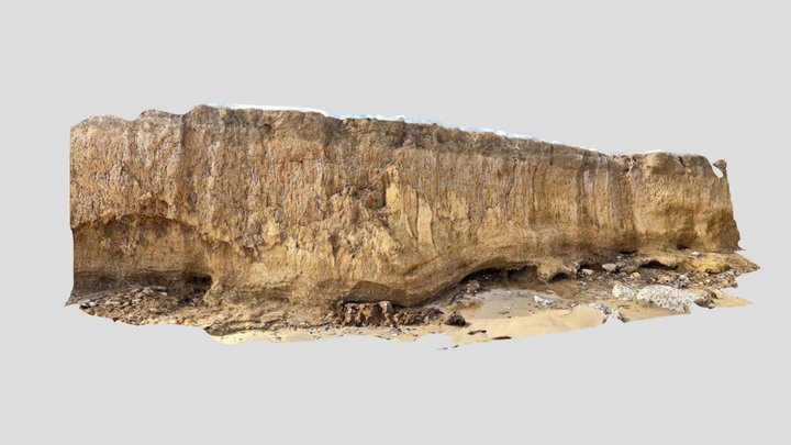 Sandbank Cliff Edge 3D Model