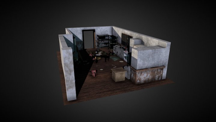 Resident Evil 7 Kitchen Fan Art 3D Model