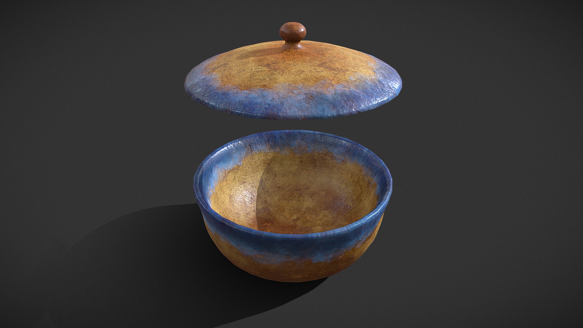 3D model Terracotta Pot and Lid - This is a 3D model of the Terracotta Pot and Lid. The 3D model is about a couple of bowls.