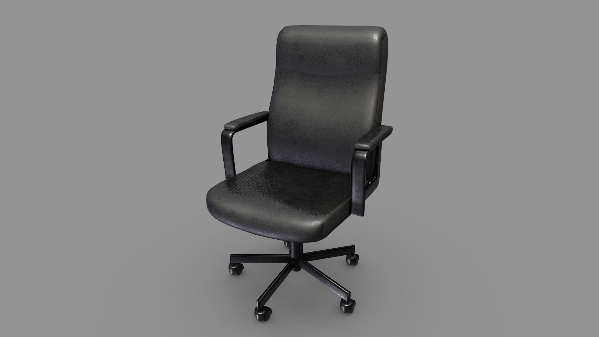 3D model Office Chair - This is a 3D model of the Office Chair. The 3D model is about a black office chair.