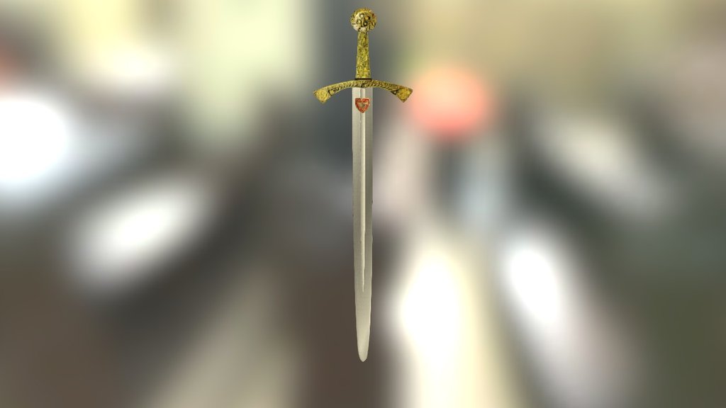 Szczerbiec Polish coronation sword 3D model by rezzo [56d85d4