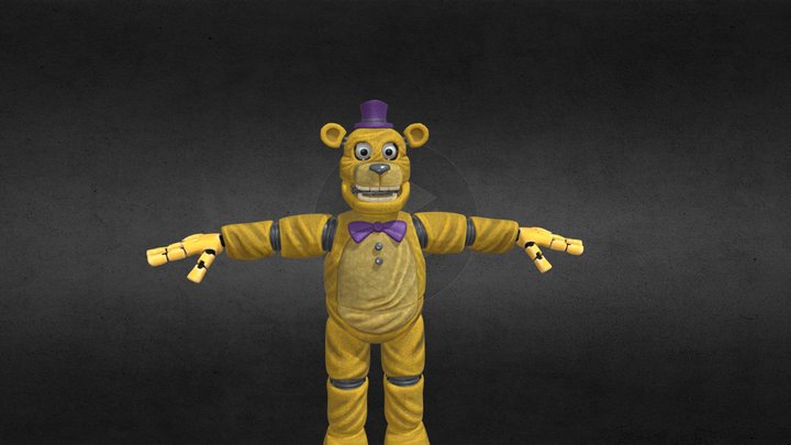 Fredbear_DesignRBLXrat_CapitanBlue89_Rigg_01 3D Model