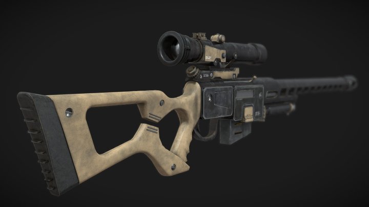 DKS-501 Sniper Rifle 3D Model