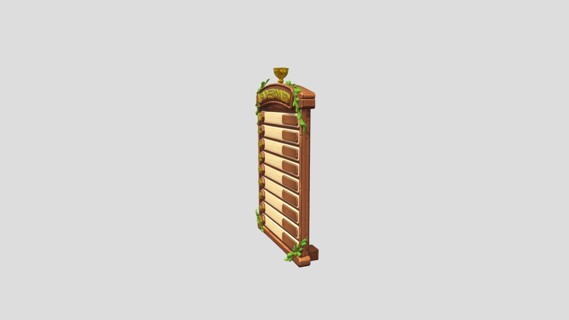 Wooden Leaderboard - 3D model by laylamilky599 [56dac67] - Sketchfab