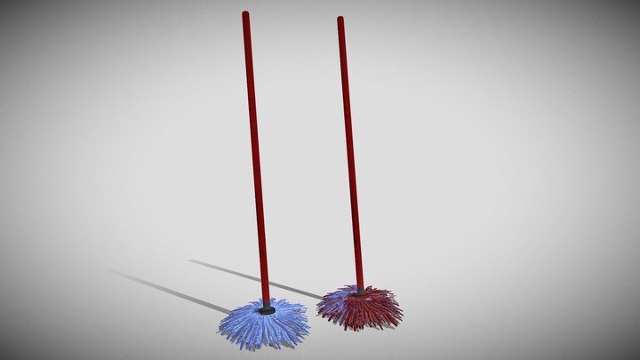 Bucket And Mop 1B - 3D Model by weeray