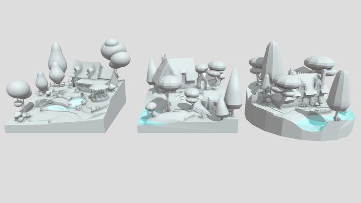Grandma's House - Blockout 3D Model