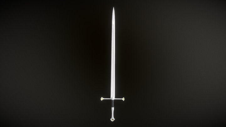 Sword Of Elendil - Narsil / Anduril 3D Model