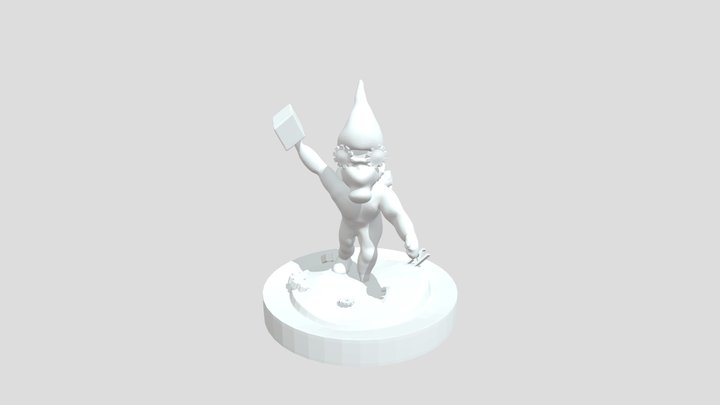 finised_gnome_and_Base 3D Model